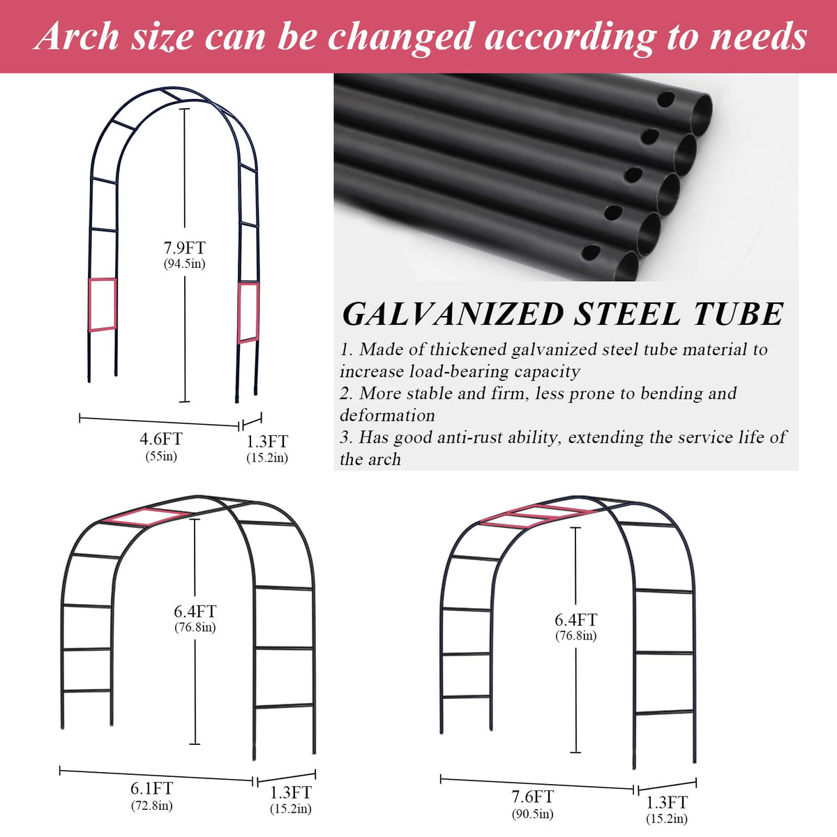 Ttootle thickened 0.7mm tube close-up shows durable wall thickness for reliable support.