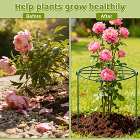 TTQ orchid, rose, and peony ring support blends with greenery