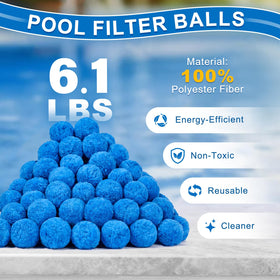 TTQ pool filter balls reusable polyester media for repeated use