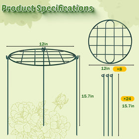 TTQ three-legged plant support assembly keeps top-heavy plants stable