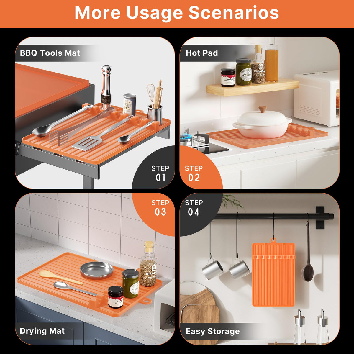 Tttyruei mat cleans quickly, no scrubbing required.