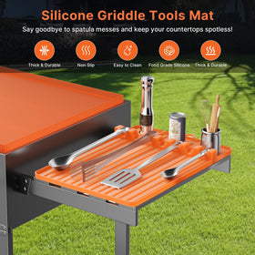 Tttyruei weatherproof mat shields grill from dust and pests.