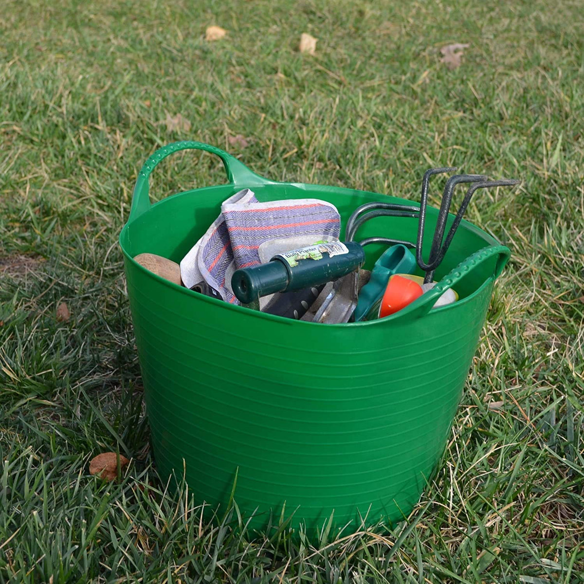 Tubtrugs Green Gorilla tub acts as a food-grade container for safe storage.