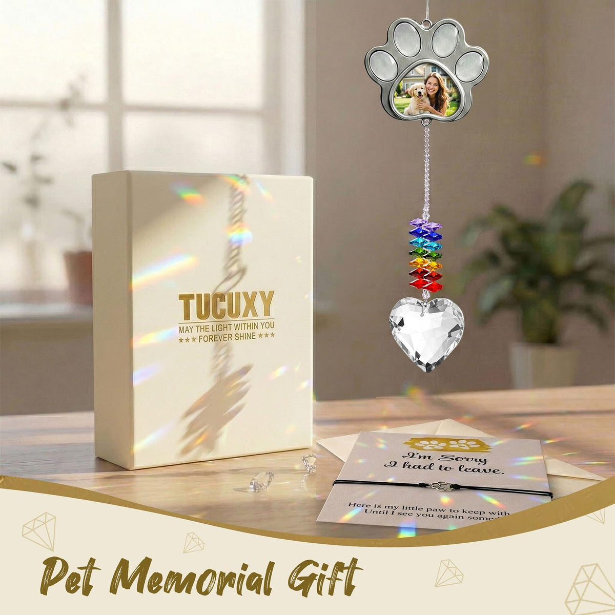 TUCUXY memorial bracelet included provides a physical keepsake to wear.