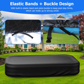 Tufmunb cover demonstrates quick and easy setup on an inflatable pool