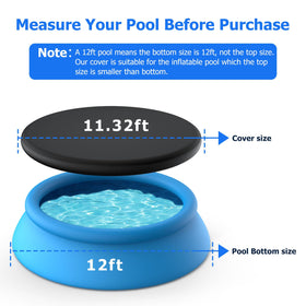 Tufmunb round pool cover elastic band close-up showing secure fit