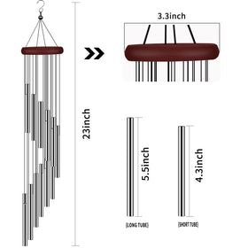 Tujol wind chimes hook-hanging setup for easy patio installation.