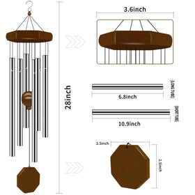 Tujol wind chimes on patio produce melodic breezes during relaxing evenings.