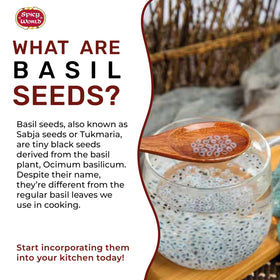 Tukmaria basil seeds used in Falooda desserts for texture