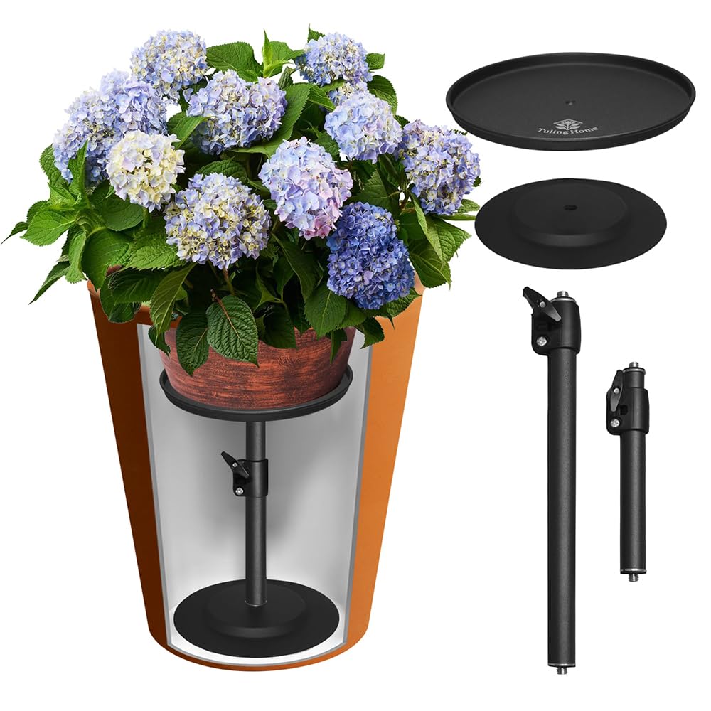 Tuling Home adjustable planter insert during height setup for versatile indoor use.