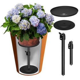 Tuling Home adjustable planter insert during height setup for versatile indoor use.
