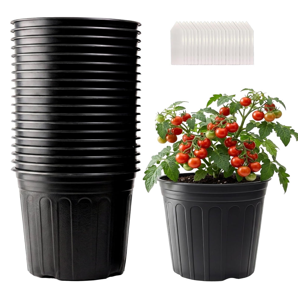 Tulpeed 2-gallon nursery pot with drainage holes, ideal for seedlings.