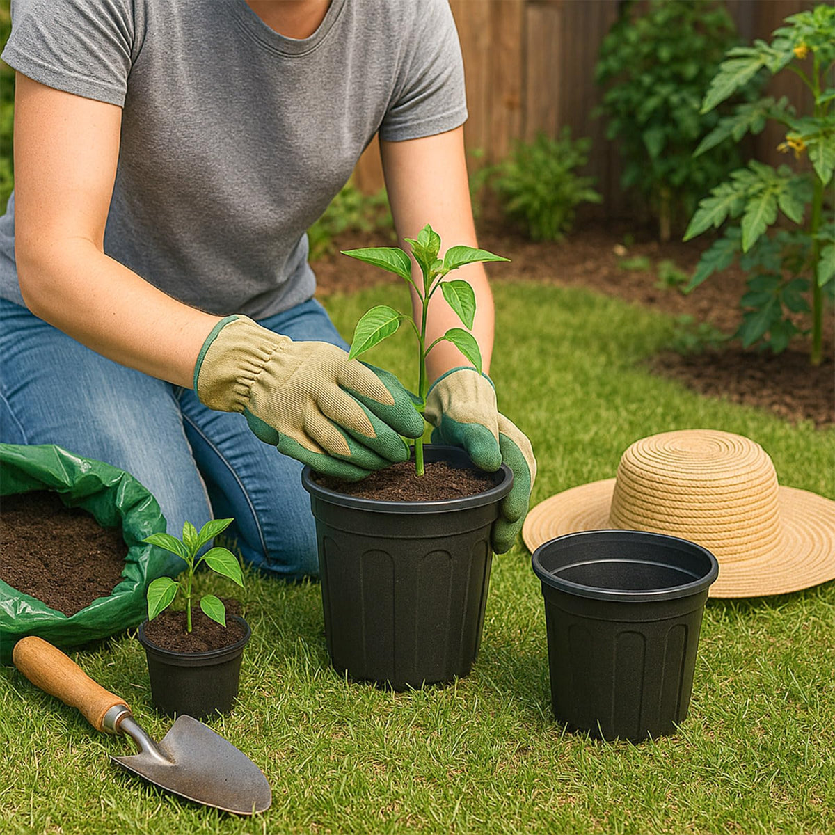 Tulpeed 25-pack of nursery pots for seedlings and mature plants.
