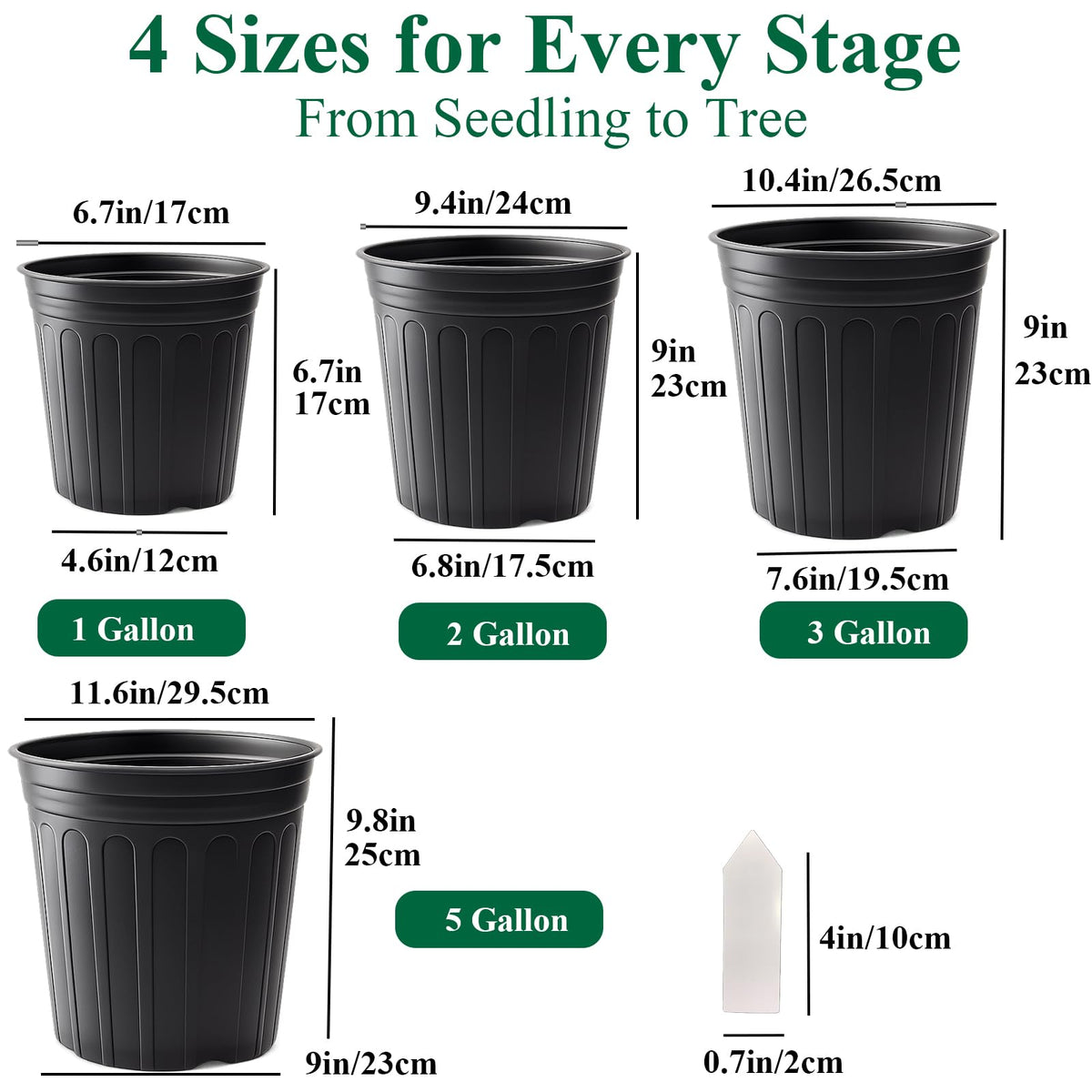 Tulpeed flexible black nursery pot ideal for indoor and outdoor gardening.