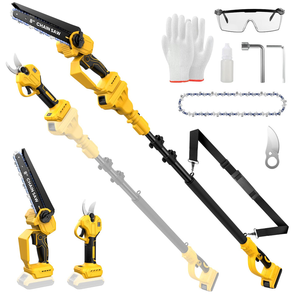 Tulukye 4in1 cordless pole saw for high-branch trimming and versatile cuts.