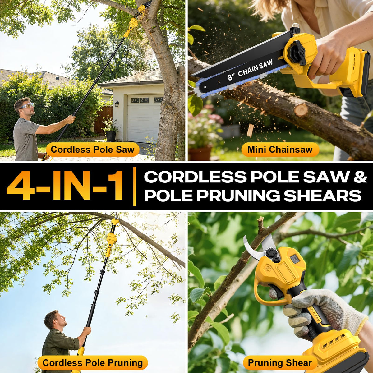 Tulukye 8-inch mini chainsaw for quick limb cuts and tight spaces.