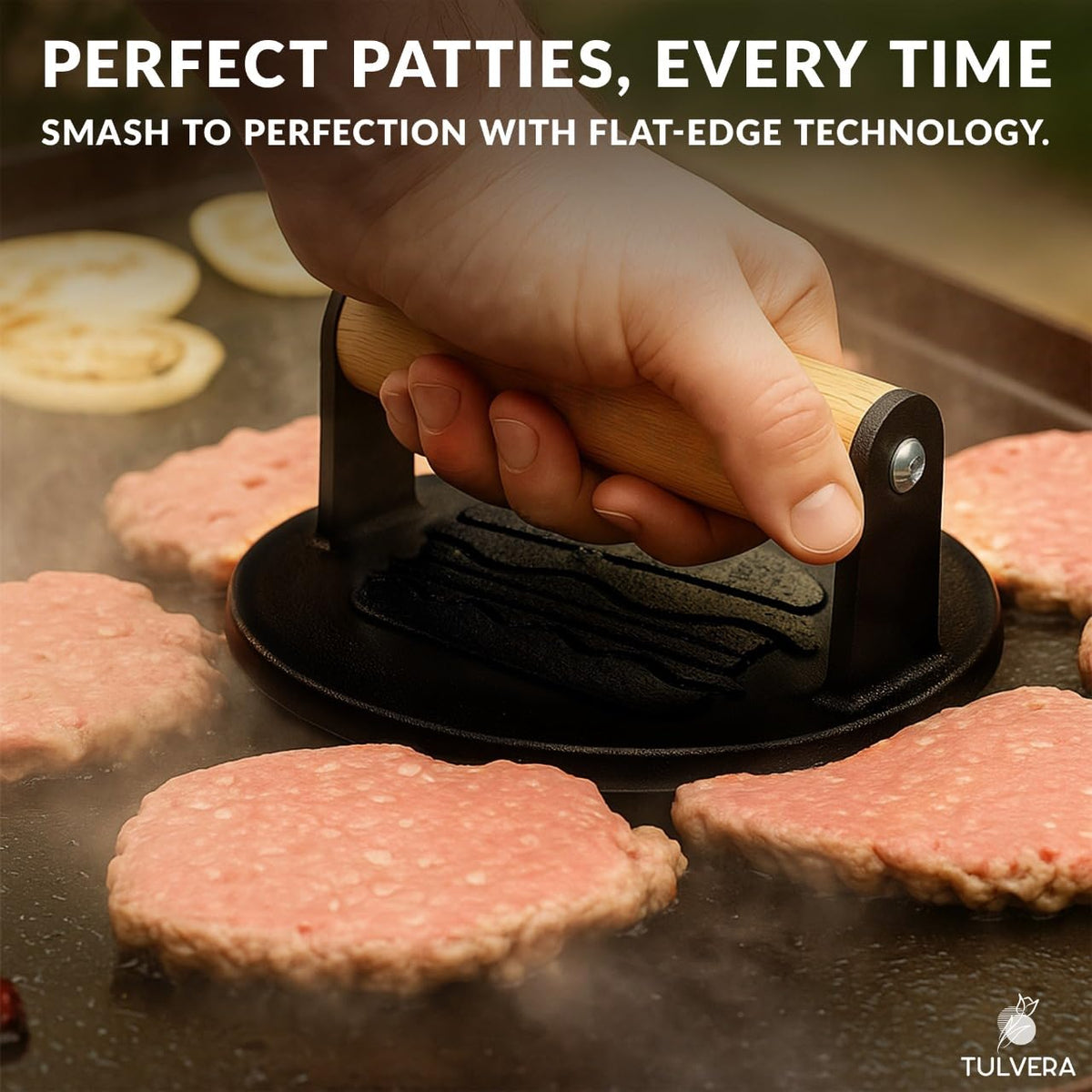 Tulvera Smash Burger Press makes a thoughtful gift for grill enthusiasts.