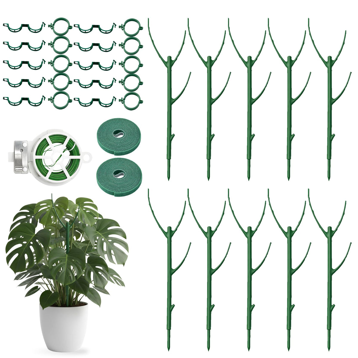 Tulvixxo stackable Monstera stake extending height for upright indoor growth.