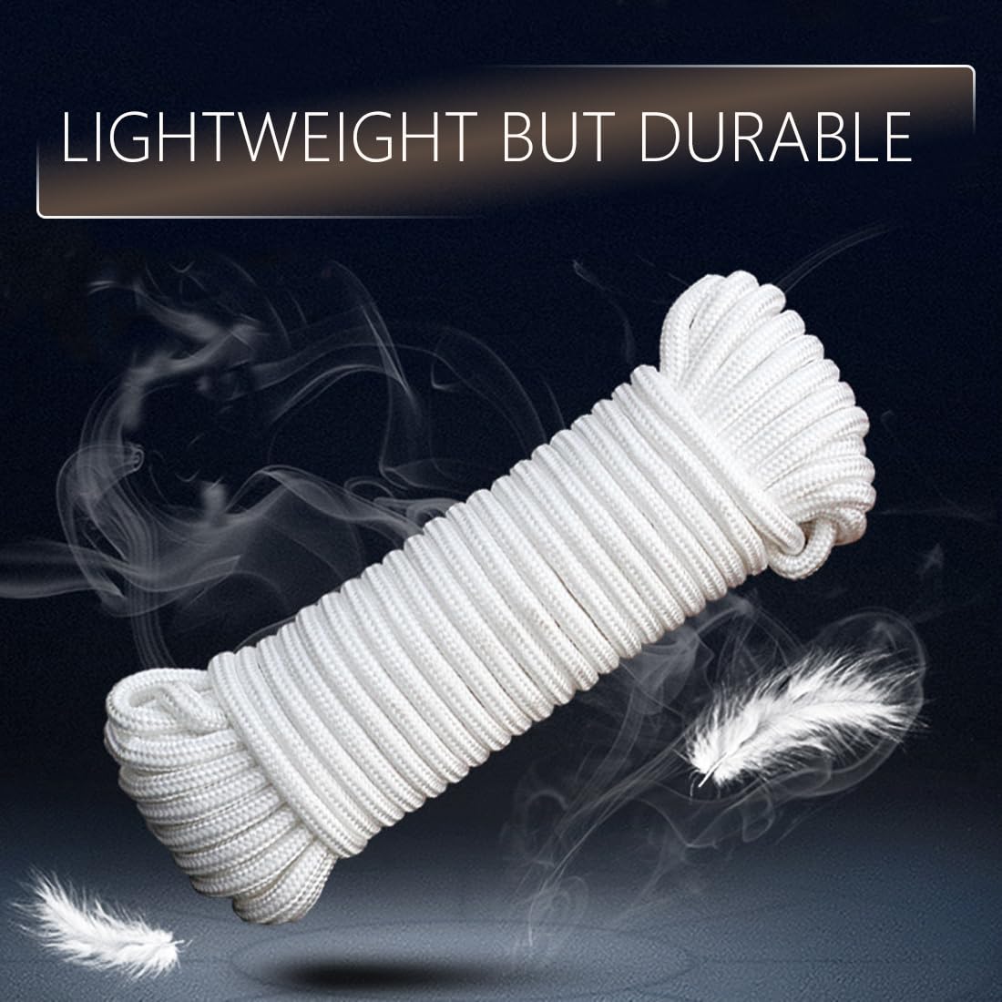 TuNan flagpole rope white 50 ft spool, ideal for residential and commercial poles