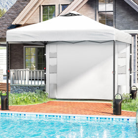Tunbne canopy sidewall with pockets adds convenient storage on the go