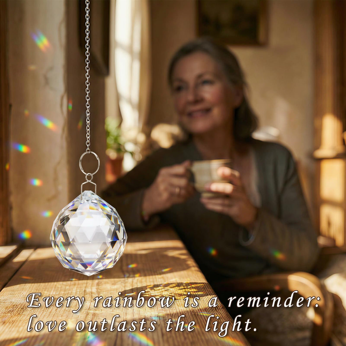 Tuned Wind 17-inch memorial chain enables flexible hanging options.