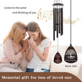 Tuned Wind deep-tone wind chimes with adjustable striker for customizable soothing melodies.