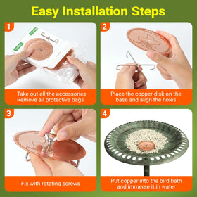 TUNIKO all-season use: compatible with various outdoor bird baths.