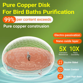 TUNIKO copper disk supports clear water with less frequent cleanings.
