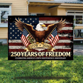 TUOCYERD 18x12 inch yard sign offers strong street-side readability.