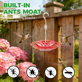 TUONU hummingbird feeder shatterproof construction suits outdoor gardens.