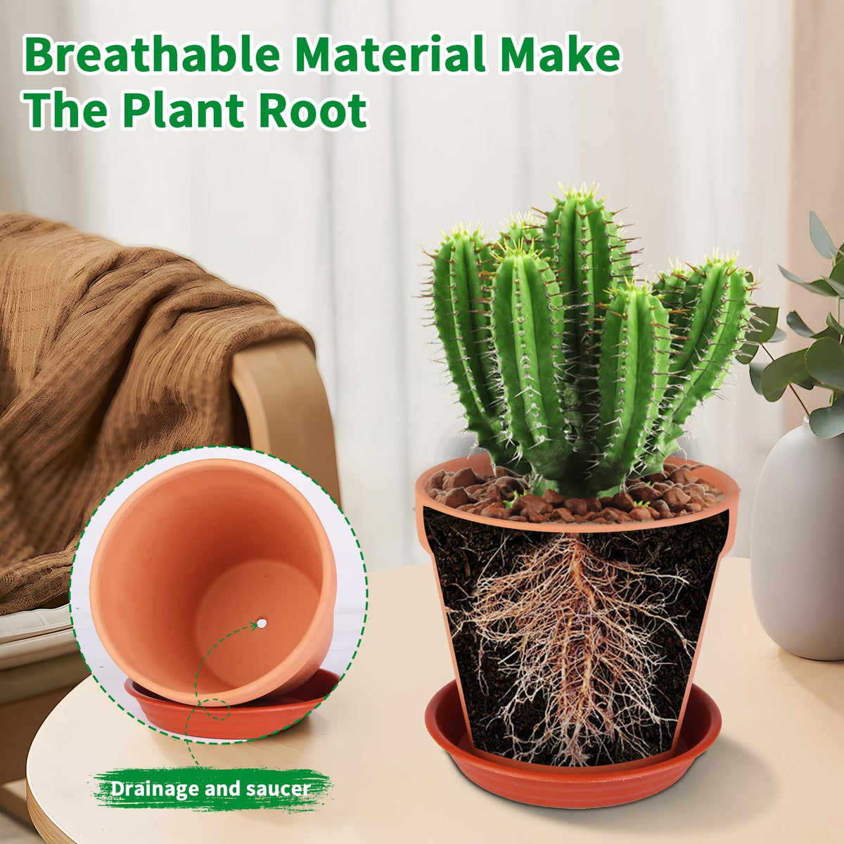 Tuqaumu kiln-fired terracotta pot designed for durability in homes.