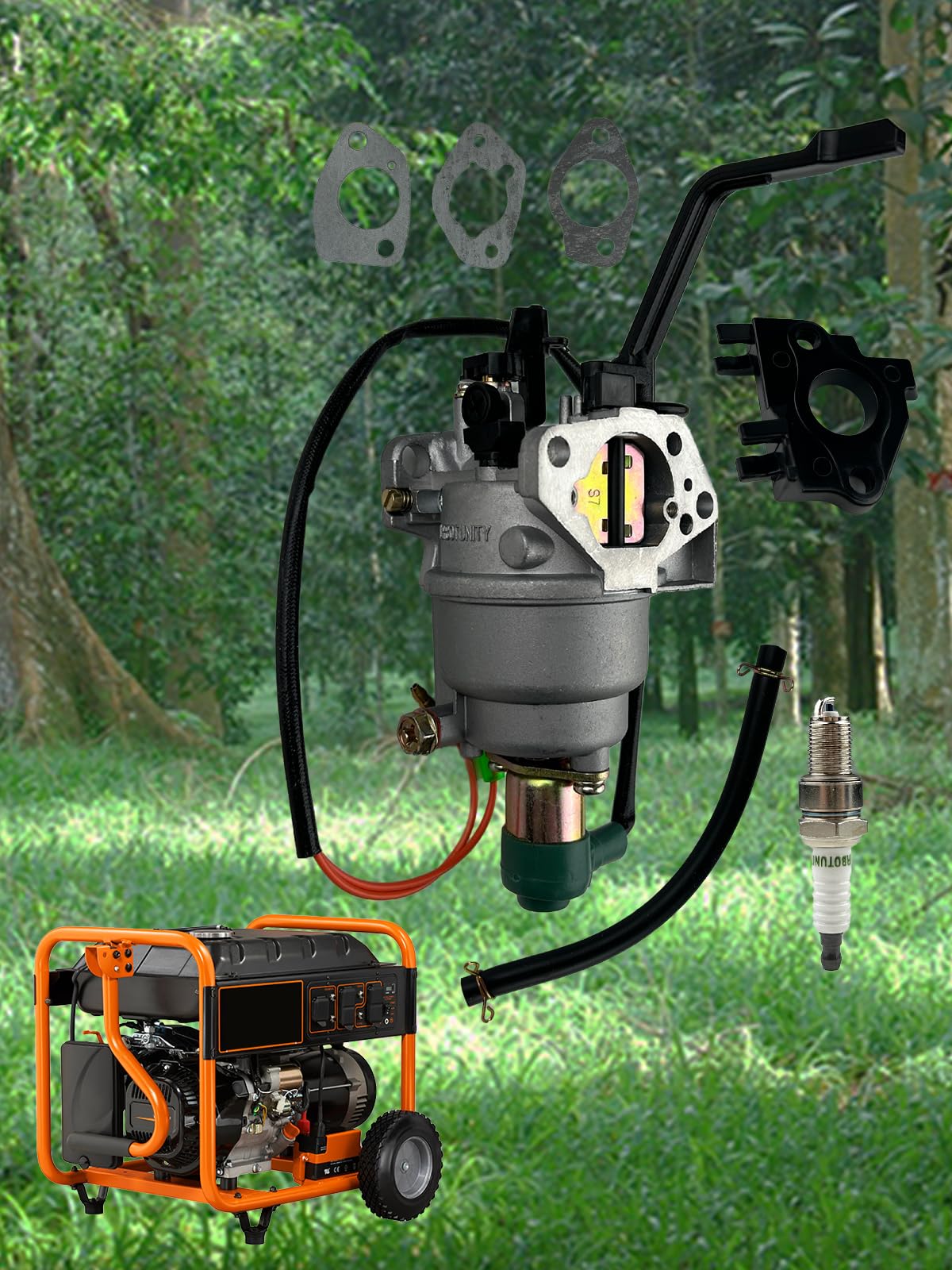 TURBOTUNITY generator carburetor kit gaskets for reliable sealing.