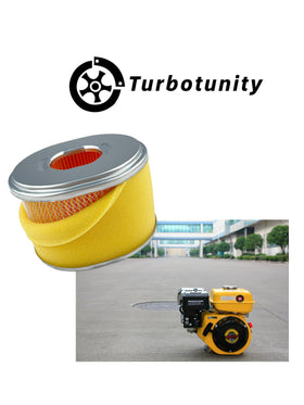 Turbotunity packaging includes air filter and spark plug.