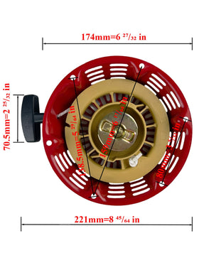 TURBOTUNITY recoil starter for Honda GX120 with durable construction and simple pull.