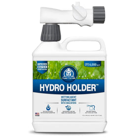 Turf Titan Hydro Holder 32oz bottle enhances soil absorption for efficient lawn watering