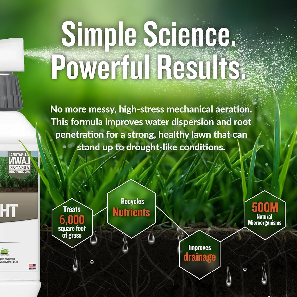 Turf Titan Root Growth Support promotes deeper roots for resilient lawns.