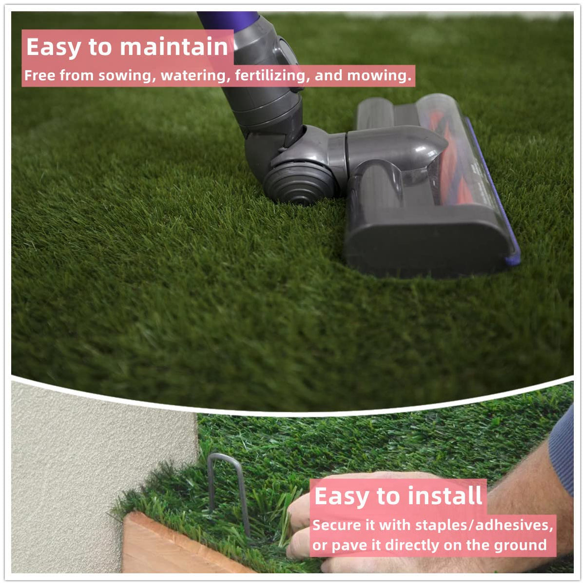 TURFLOID backyard decor turf for patios and decks