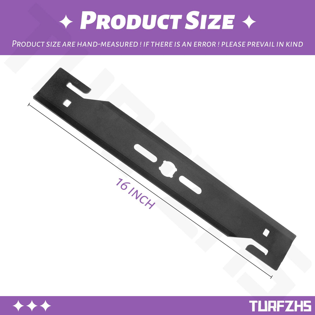 TURFZHS mounting hardware for mower blade enables quick, secure installation.