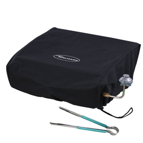 TURLIOARN Blackstone 17in cover with waterproof PVC lining protects the grill outdoors.