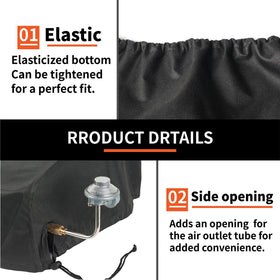 TURLIOARN Blackstone 22-inch griddle cover with drawstring ensures snug outdoor fit.