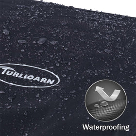 TURLIOARN Blackstone 22-inch griddle cover PVC lining closeup shows weatherproof layer.