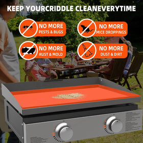 TURLIOARN easy-clean mat simplifies after-cook cleanup with a quick wipe.