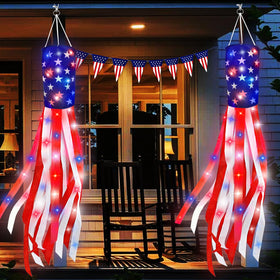 TURNMEON 4th of July windsock for versatile outdoor decor