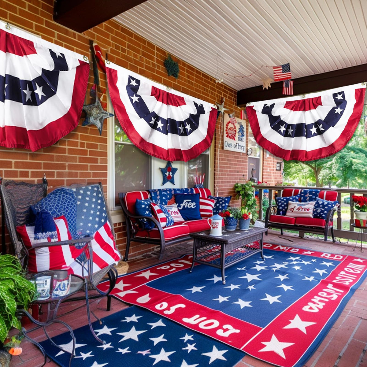 TURNMEON brass hanging rings enable quick, secure porch or fence display
