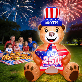 TURNMEON four-foot bear decor fits yards, patios, and festive entryways