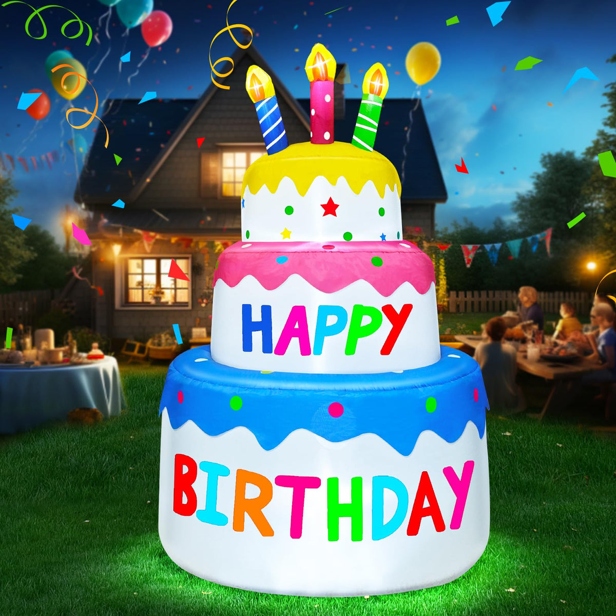 TURNMEON LED candles illuminate the birthday cake for evening gatherings