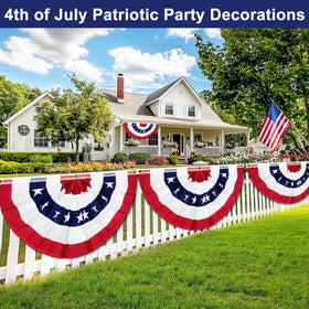 TURNMEON Memorial Day decor flag banner enhances indoor or outdoor space.