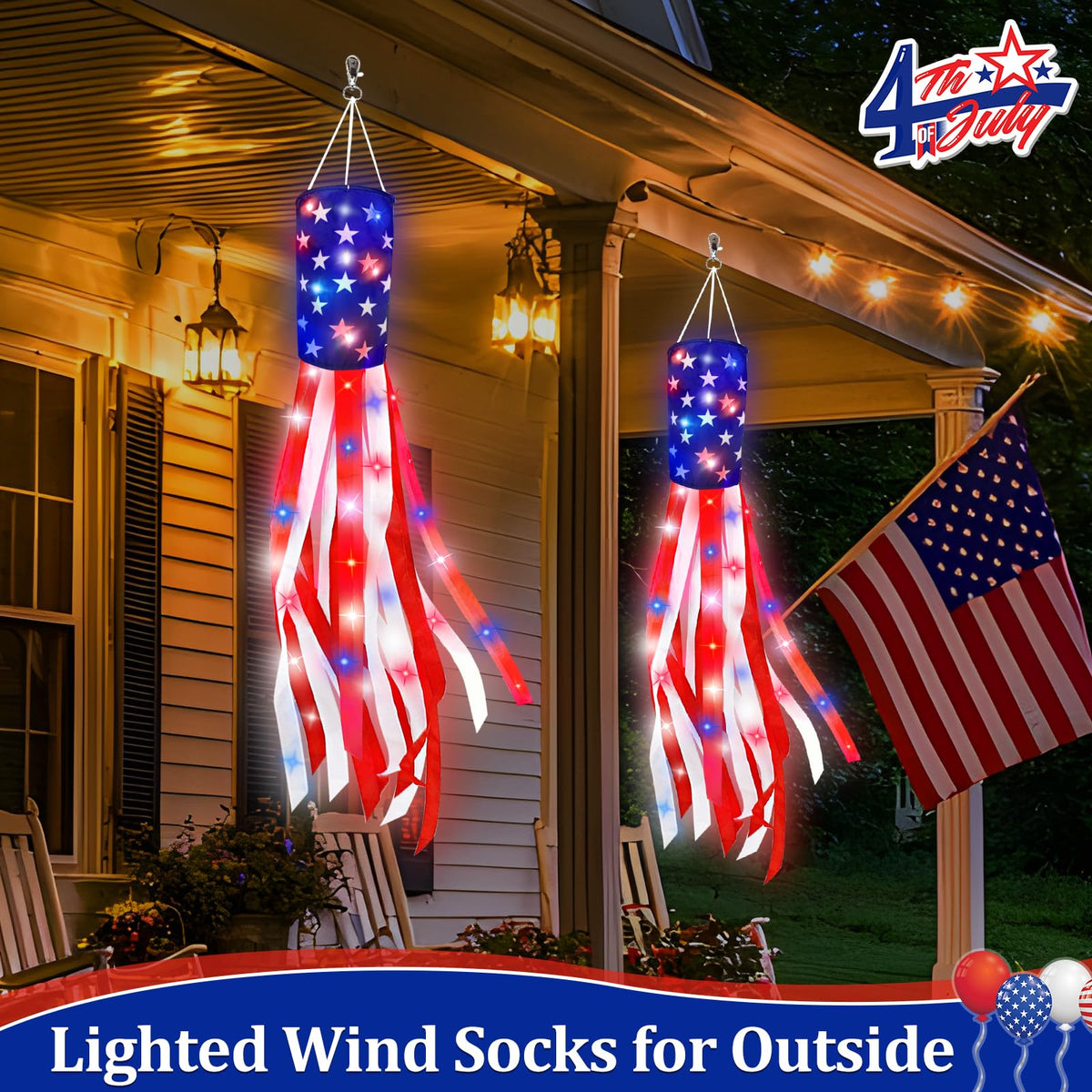 TURNMEON outdoor decor with 3-light modes for mood lighting