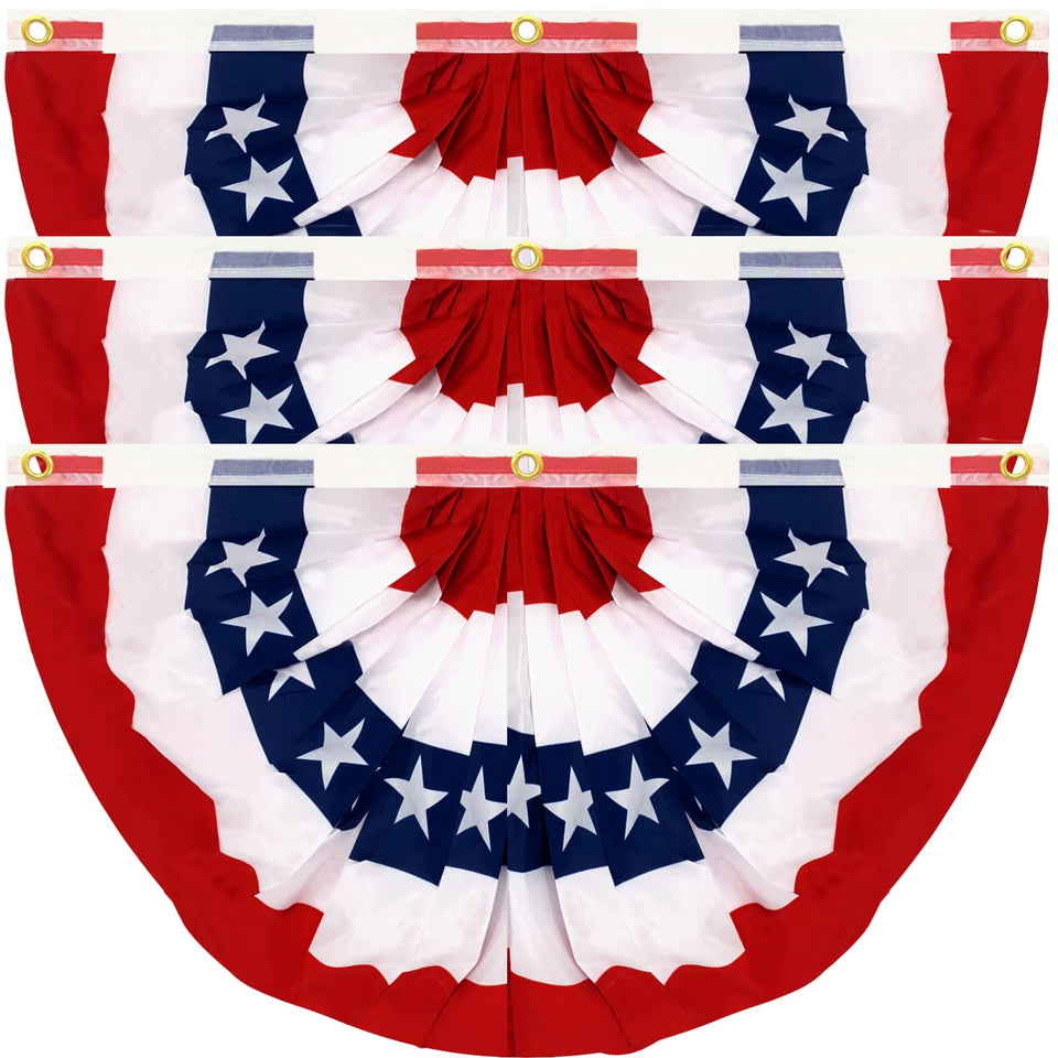 Turnmeon pleated flag 3x6ft for bold outdoor display on porch.
