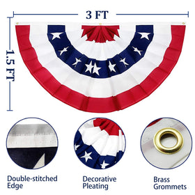 Turnmeon red white blue flag colors stay vivid for weather-ready patriotic displays.